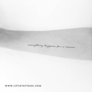 Everything Happens For A Reason Temporary Tattoo - Set of 3 – Little Tattoos